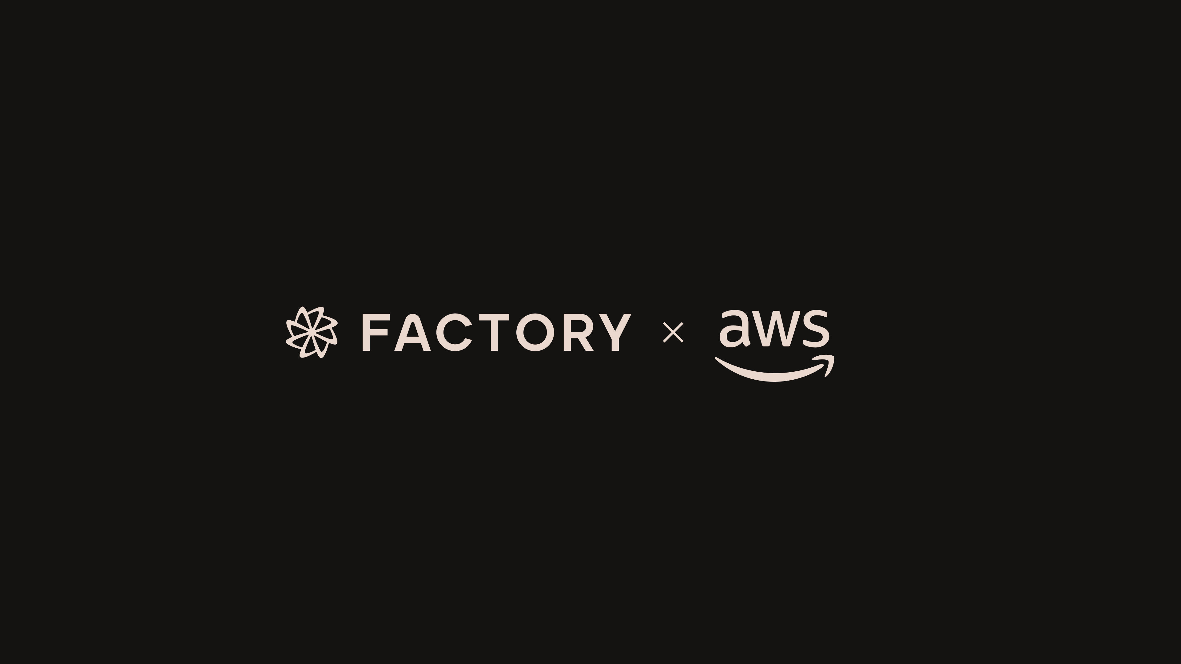 Factory and AWS Announce Strategic Partnership